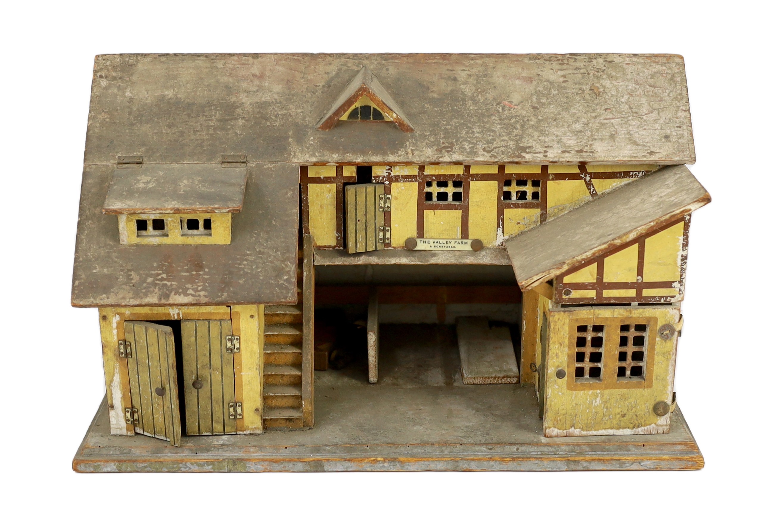 'The Valley Farm'. A German stable, early 20th century, of half-timbered form